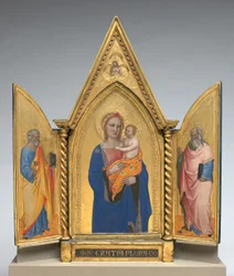 Madonna und Kind mit den Heiligen Peter und Johannes dem Evangelisten, ca. 1360